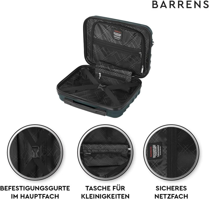 BARRENS Kosmetiktasche | Reiseetui mit Griff | Handgepäck | Zur Befestigung am Koffer oder zum Trage