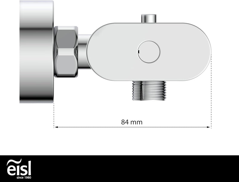 EISLDuscharmatur Carneo mit Thermostat und Temperatursperre, Chrom, 1230090, Duscharmatur