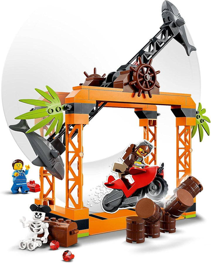 LEGO 60342 City Stuntz Haiangriff-Challenge Set, Inkl. Motorrad Und Stunt Racer Minifigur, Action-Sp