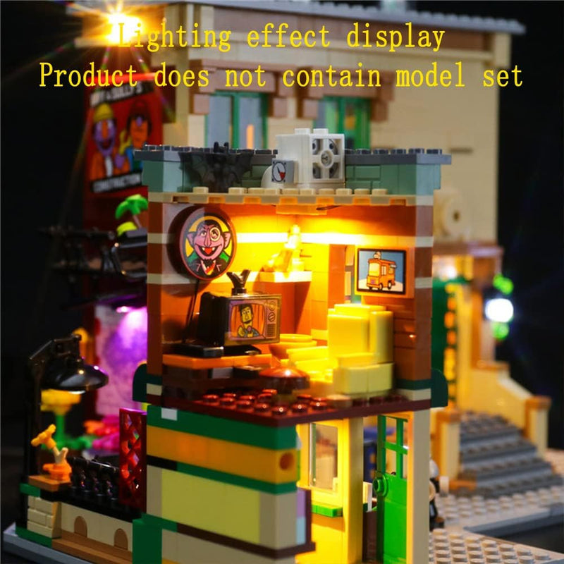 GEAMENT LED Licht-Set Kompatibel mit Lego 123 Sesame Street - Beleuchtungsset für Ideas 21324 Baumod