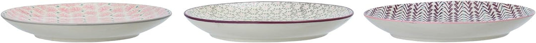 Bloomingville Teller Maya, rosa grau lila, Keramik, 3er Set