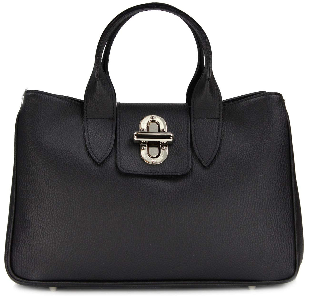 Belli Echt Leder Handtasche italienische Damen Ledertasche Umhängetasche Henkeltasche in Glattleder,