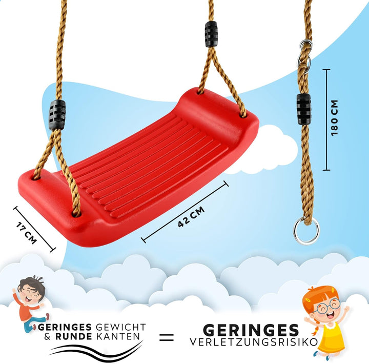 GO!elements Schaukel Garten - Kinderschaukel Outdoor Indoor - Schaukelsitz Schaukelbrett Brettschauk