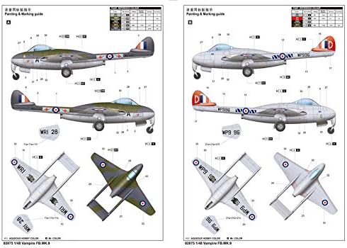 Trumpeter 02875 Modellbausatz Vampire FB.MK.9