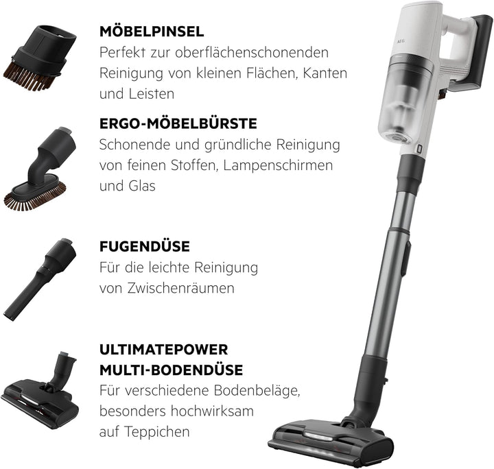 AEG Serie 8000 Akku Staubsauger, Kabellos, Alle Böden, AutoModus, bis zu 99% Staubaufnahme, bis zu 5