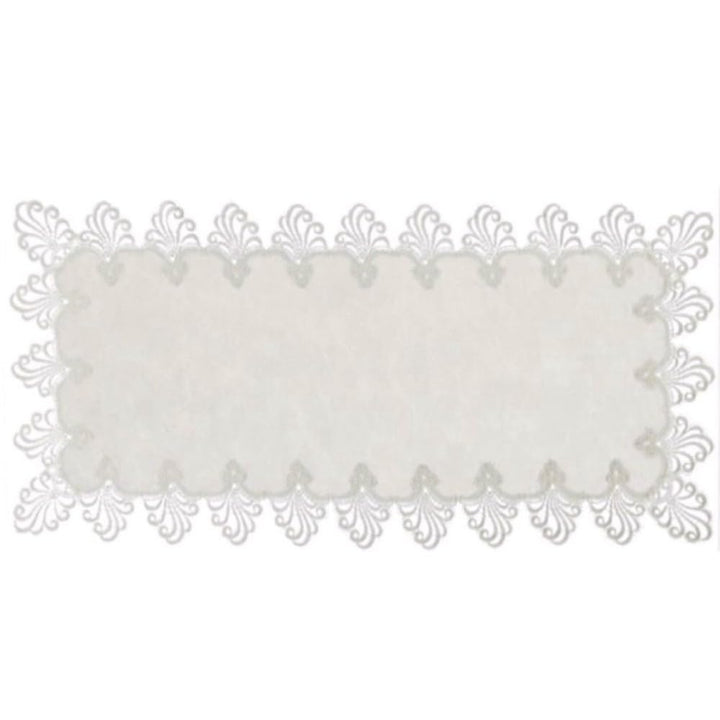 Plauener Spitze by Modespitze 3086M02_11_4090 Tischdecke Nizza, Grösse 40 x 90 cm, rechteckig 40 cm