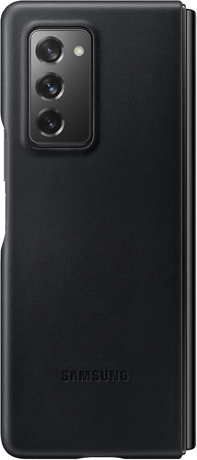 Samsung Leather Smartphone Cover EF-VF916 für Galaxy Z Fold2 5G Handy-Hülle, echtes Leder, Schutz Ca