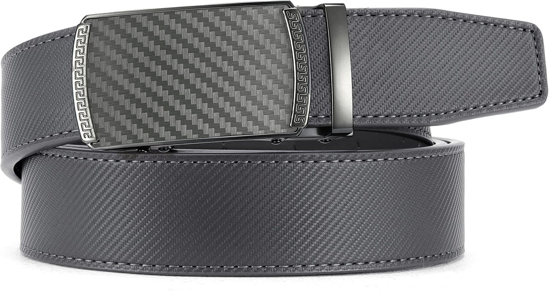 CHAOREN Gürtel Herren, Automatik Ledergürtel Herren 35mm ohne Löcher Taille 90-100cm (Gesamtlänge 11