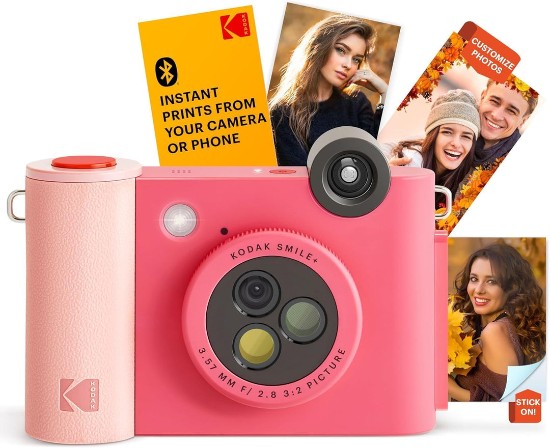 KODAK Smile+ 2-in-1-Digitalkamera für Sofortdruck und kabelloser Bluetooth-Fotodrucker + KODAK 2 x 3