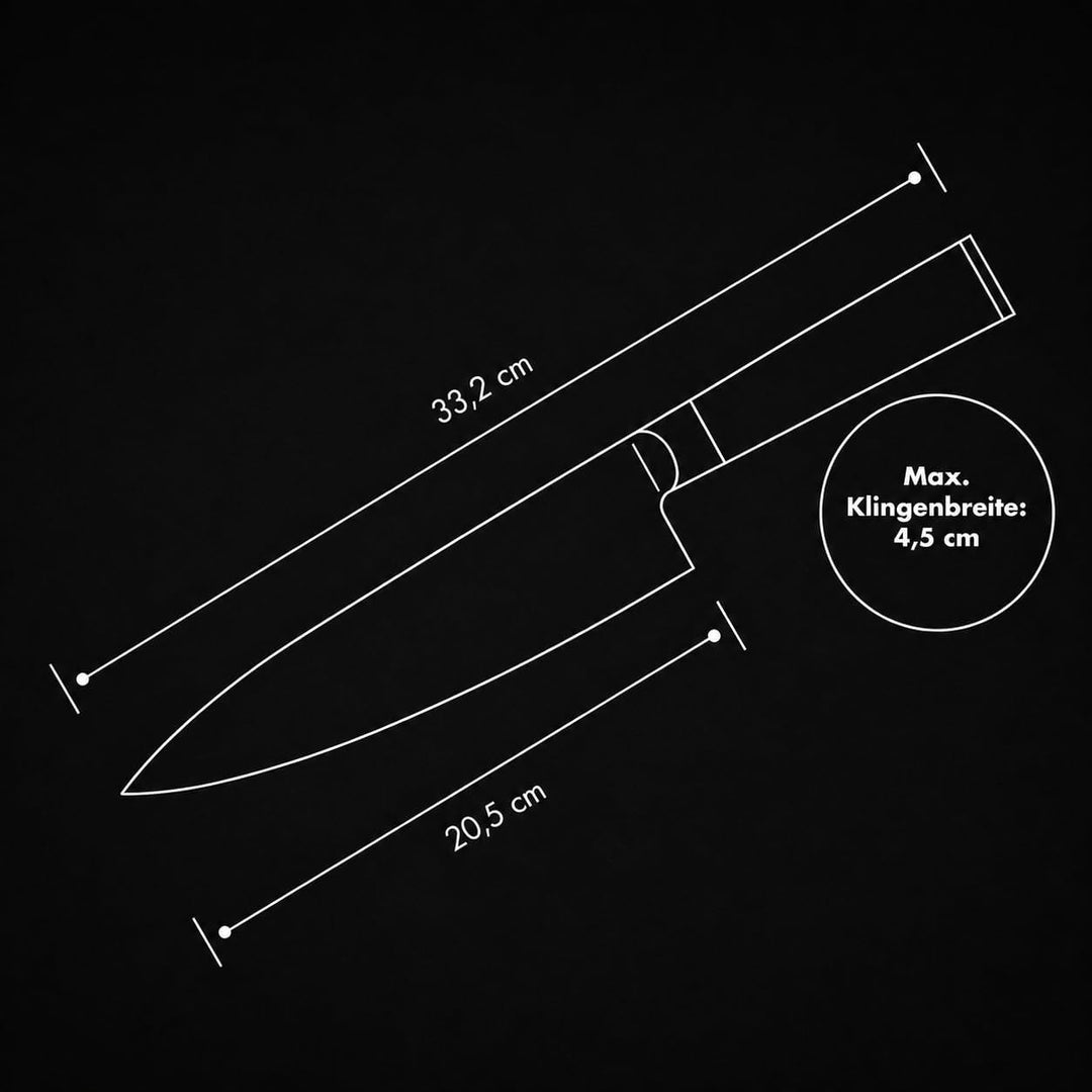 Reishunger Edelstahl Chef Messer – Küchenmesser für den täglichen Gebrauch – Hochwertiger Stahl aus