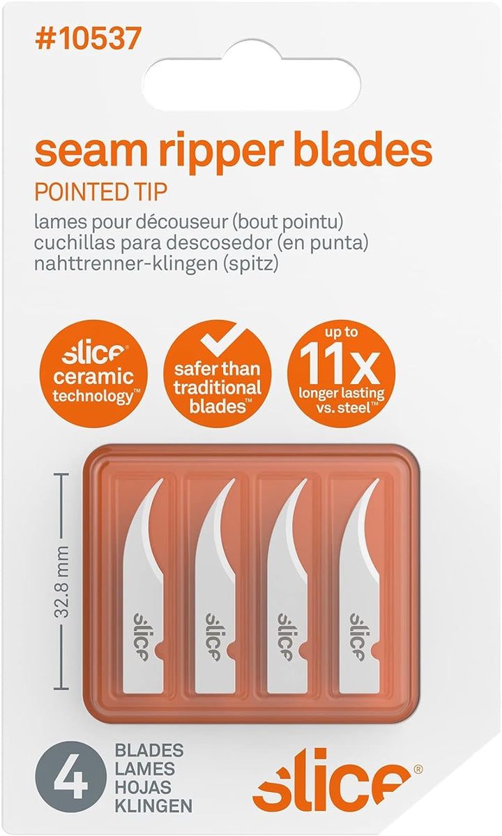 Slice 10537 Safety for Seam Ripper, Never Rusts Fingerfreundliche Klinge hält bis zu 11 x länger als