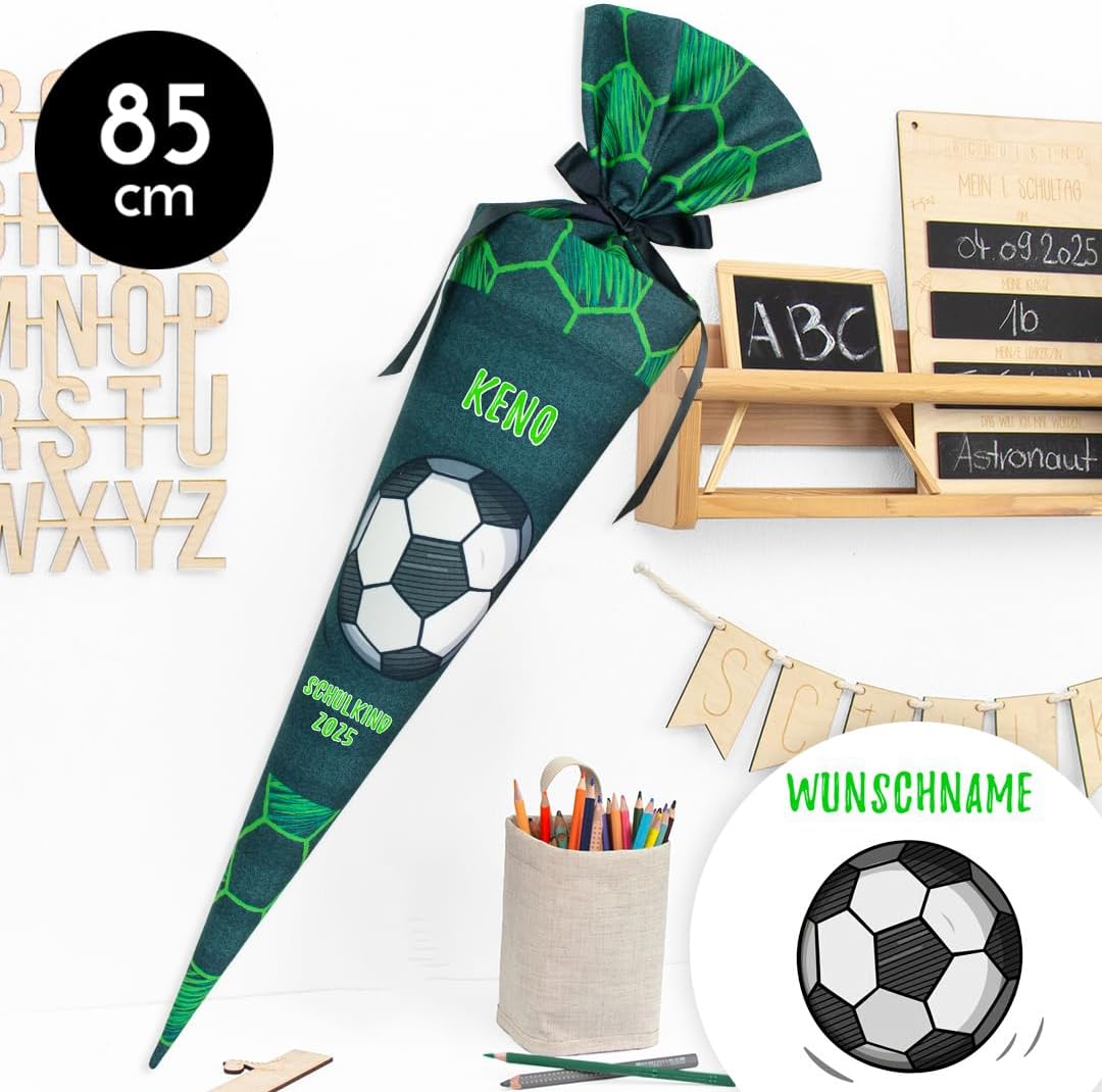 Schultüte aus Stoff Kuschel Velvet individualisierbar mit Wunschname personalisierbar 70 cm 85 cm -