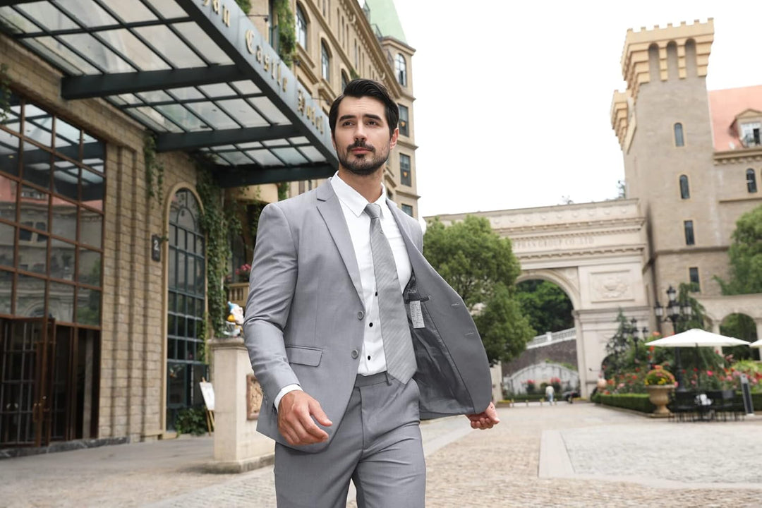 Allthemen Anzug Herren Anzug 2 Teilig Slim Fit Herrenanzug Hochzeit Anzüge Herren Modern Sakko für B