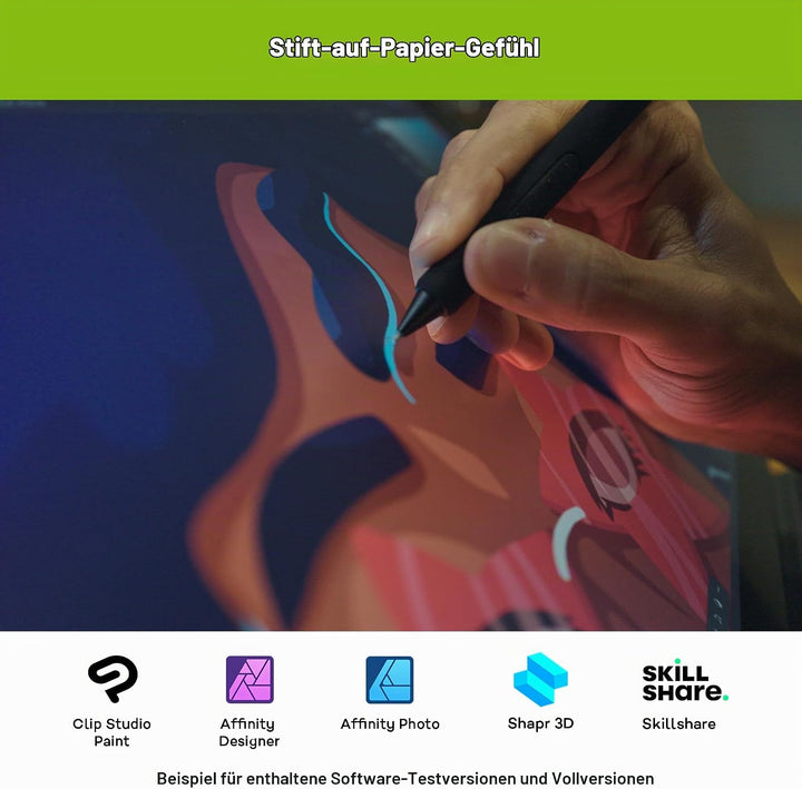 Wacom Cintiq Pro 27 Grafiktablett ohne Standfuss (4k-Auflösung, 26,9-Zoll-Display, HDR-Gamma, Panton