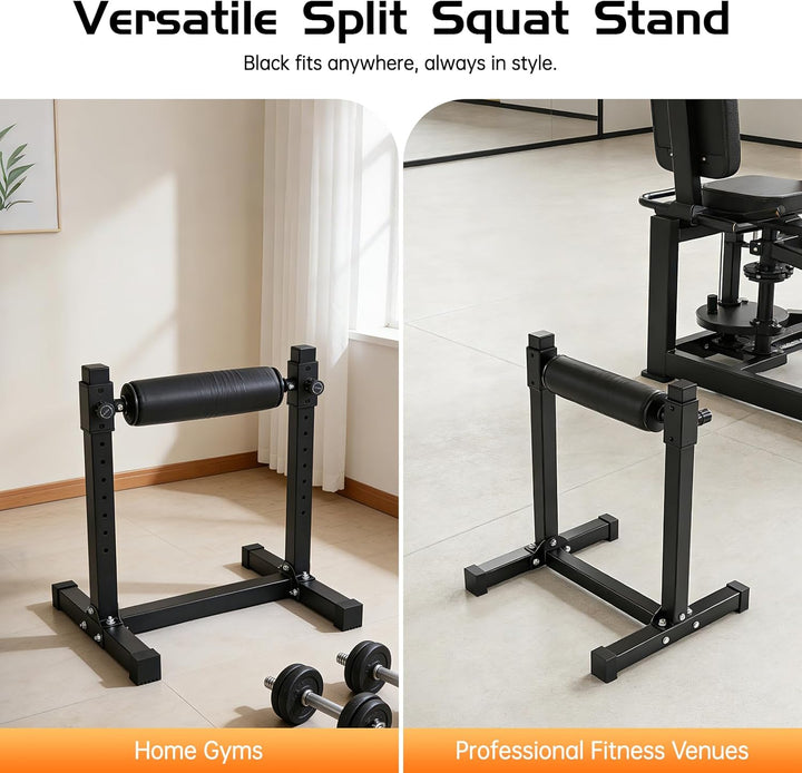 Bulgarischer Split Squat Stand, Einbein-Kniebeugenroller 9-fach höhenverstellbar bis 200kg Kniebeuge