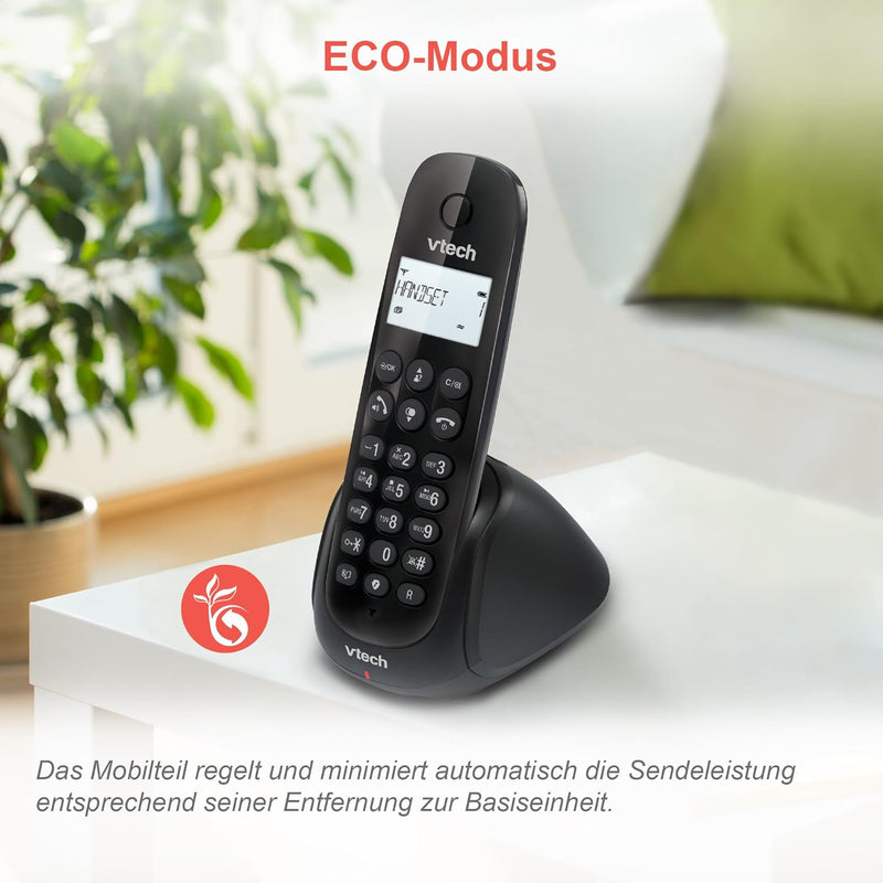 VTech CS1450 DECT Schnurloses Telefon mit Anrufbeantworter, Freisprecheinrichtung, Anrufersperre, An