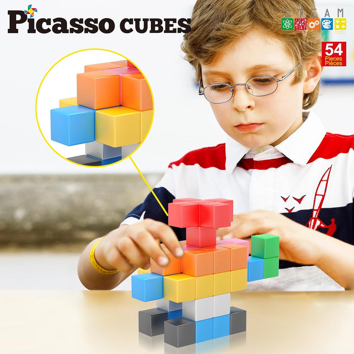 PicassoTiles Magnetwürfel-Bausteine, 3 cm, 1,2 Zoll, 3 cm, Magnetwürfel, Konstruktionsspielzeug, päd