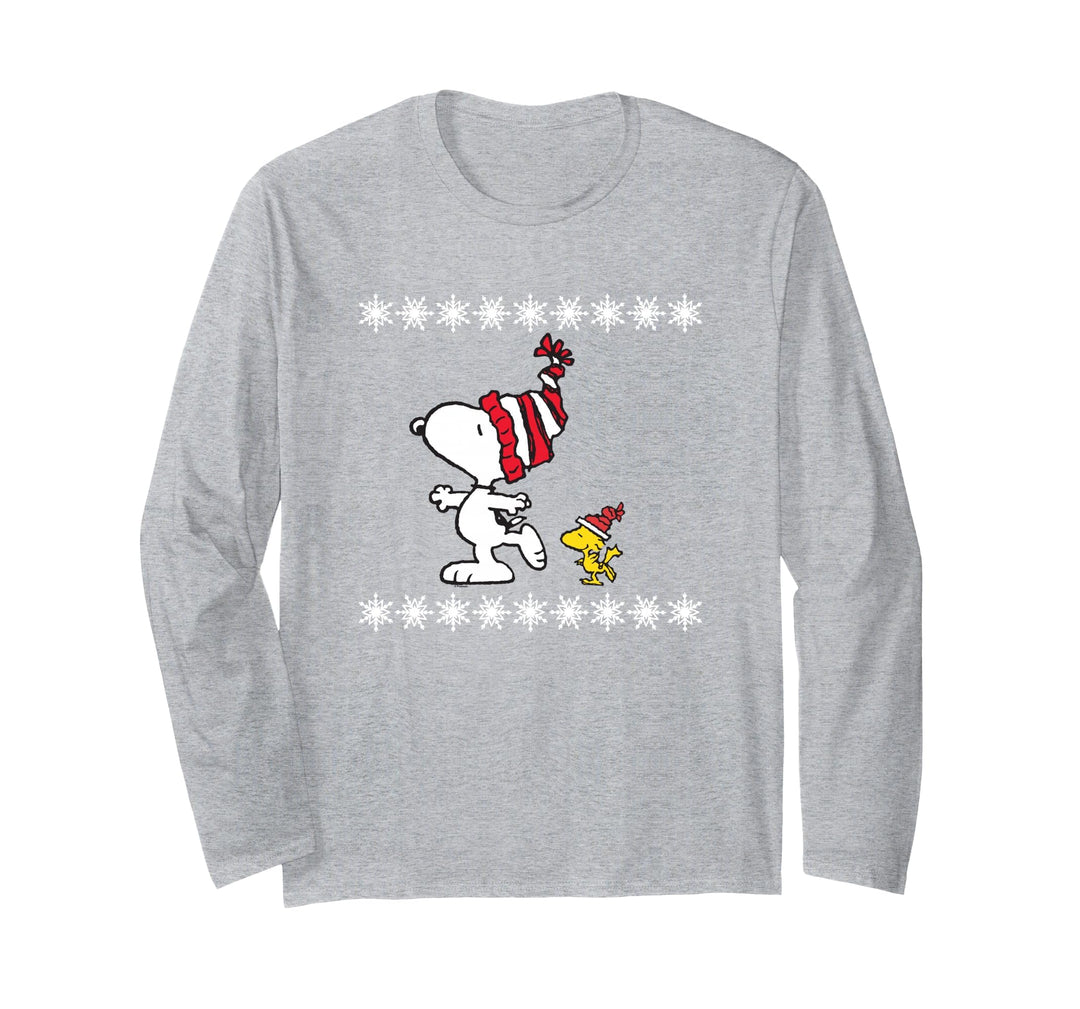 Peanuts Snoopy and Woodstock Feiertags-Skate Langarmshirt