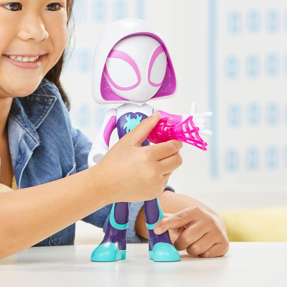 Marvel Spidey und Seine Super-Freunde – 22,5cm supergrosse Ghost-Spider Action-Figur mit beweglichem