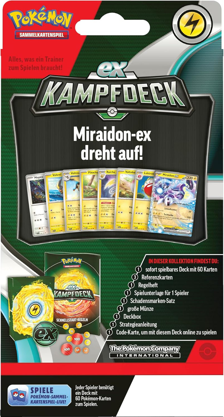 Pokémon-Sammelkartenspiel: Kampfdeck Miraidon-ex (sofort spielbares Deck mit 60 Karten), Miraidon-ex