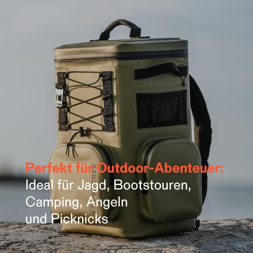 Petromax Kühlrucksack | 8 Tage Passive Kühlung ohne Strom (192 Stunden) | Rückenpolsterung | stabil