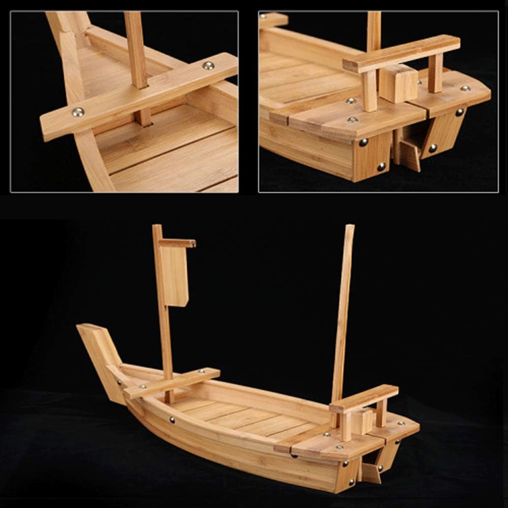 WINAKUI Sushi-Serviertablett aus Holz, 71 cm, Sushi-Teller für Restaurant oder Zuhause, grosses Sush