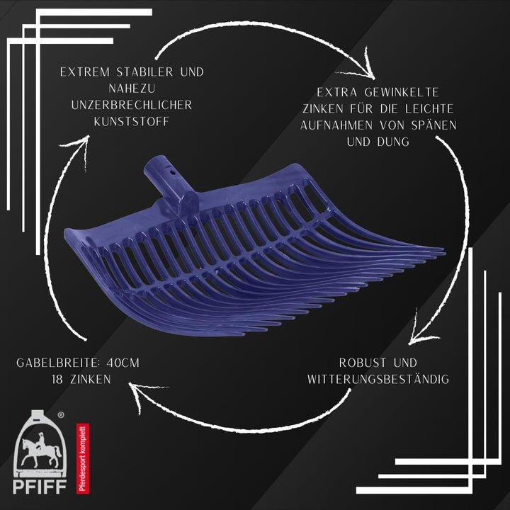 PFIFF Ersatz-Gabel für Schwedengabel, 40 cm breit, Blau Gabel Blau, Gabel Blau