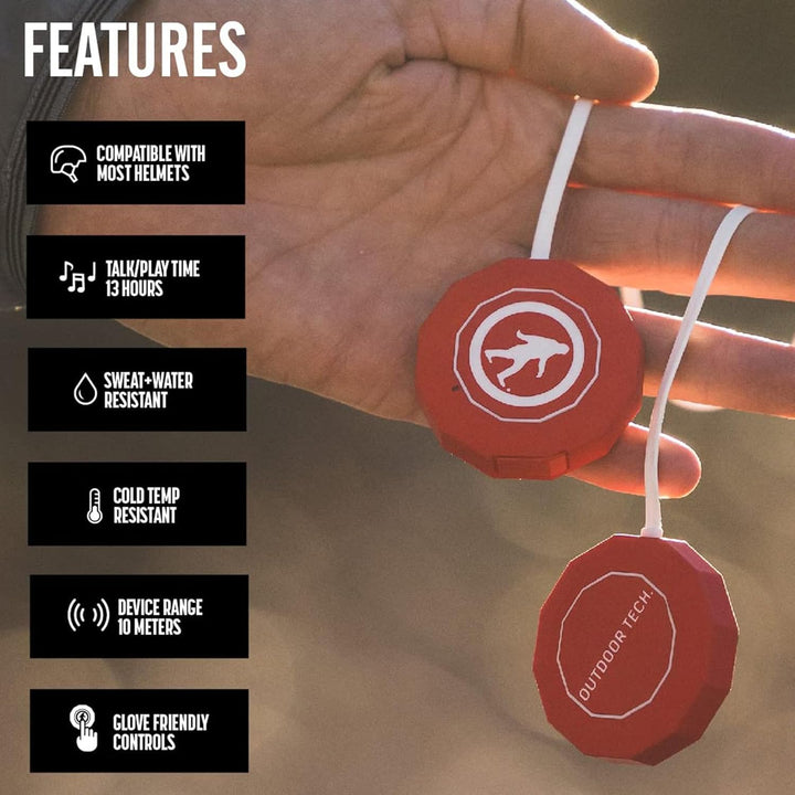 Outdoor Tech Chips 3.0 Helm Lautsprecher mit Bluetooth für kabelloses Helm Audio und Musik für Schne