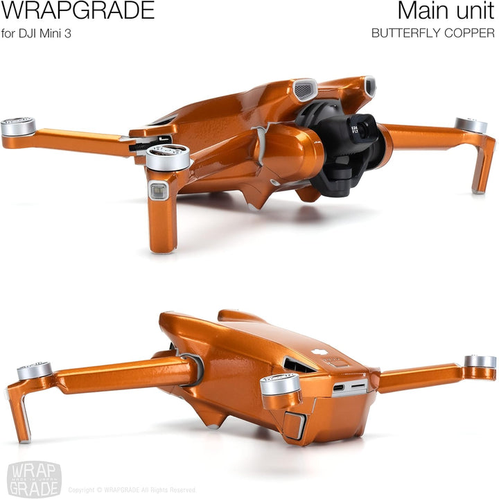 WRAPGRADE Skin Kompatibel mit DJI Mini 3 (Butterfly Copper)