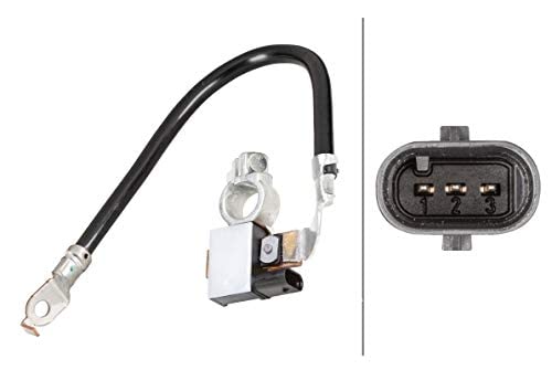 HELLA 6PK 010 562-901 Sensor, Batteriemanagement - 12V - geschraubt - Kabel: 330mm & 8KA 009 429-911