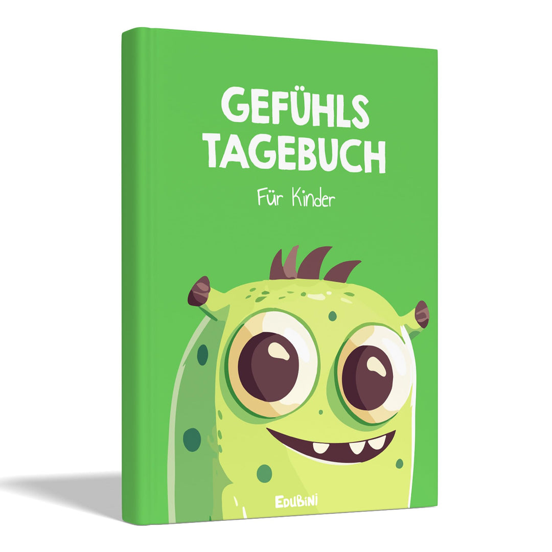 Edubini Gefühlstagebuch Kinder [6-12 Jahre] - Tagebuch Mädchen & Jungs - Gefühle Buch für Umgang mit