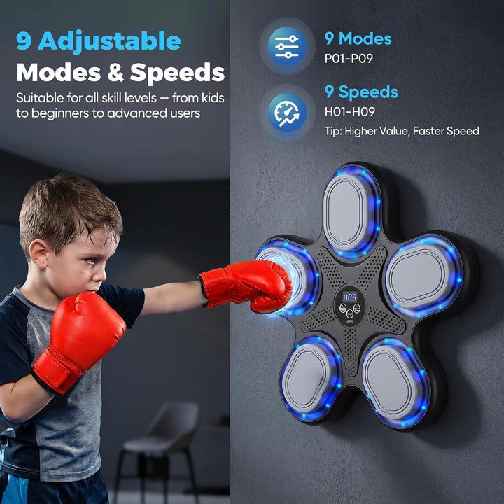 Music Boxing Machine, Musik Boxmaschine für Erwachsene &amp; Kinder, Musik Punching Machine Wandmontage,