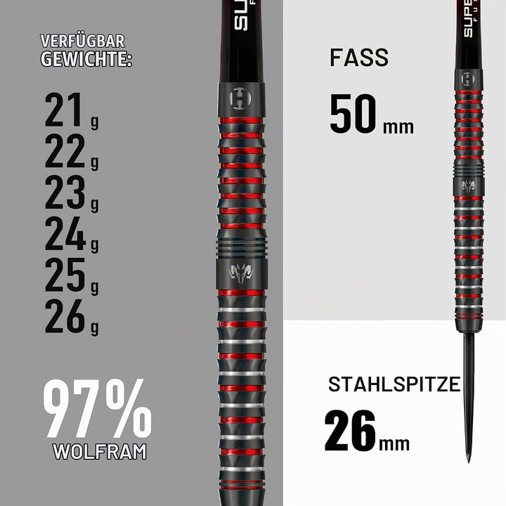 Harrows Wolfram Infinity 97% Tungsten Steel Tip Darts 24.0 Gramm, 24.0 Gramm