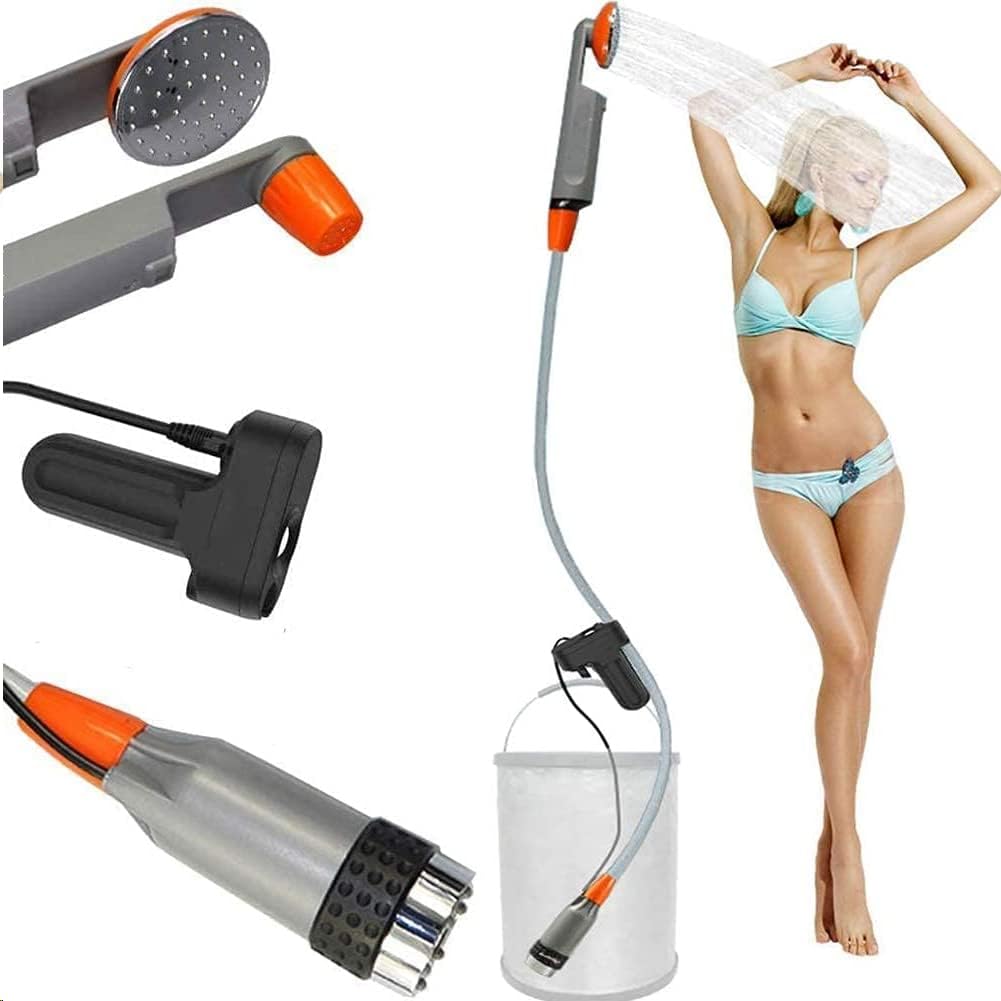 Zooma Tragbare Duschen Camping Dusche, Campingdusche mit Tauchpumpe, Tragbar Outdoor Dusche Wasserpu