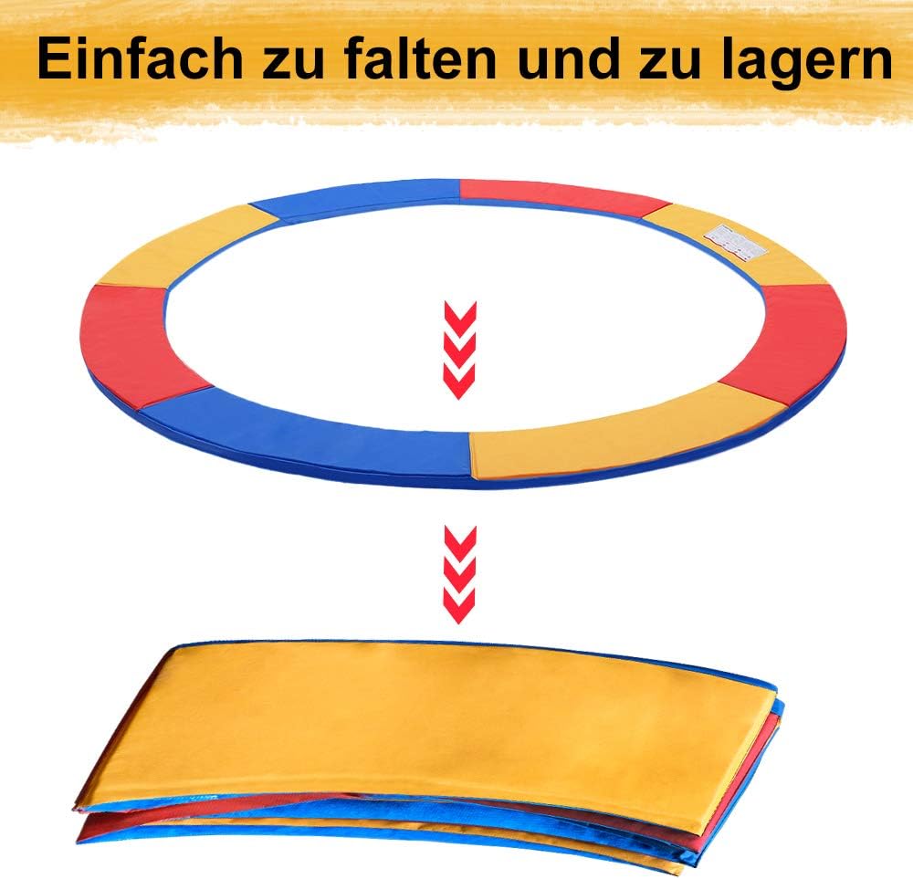 YUENFONG Trampolin Randabdeckung Ø 244cm 305cm 366cm PVC PE für Trampolin UV-beständig Reissfest Bla