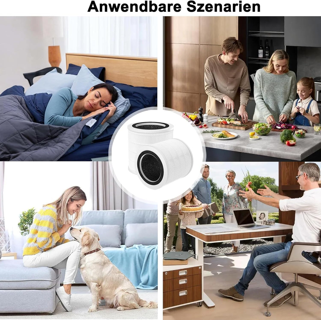 H7127 Ersatzfilter für GoveeLife Mini Luftreiniger - 2 Stück 3-in-1 H13 HEPA Filter mit Aktivkohle |