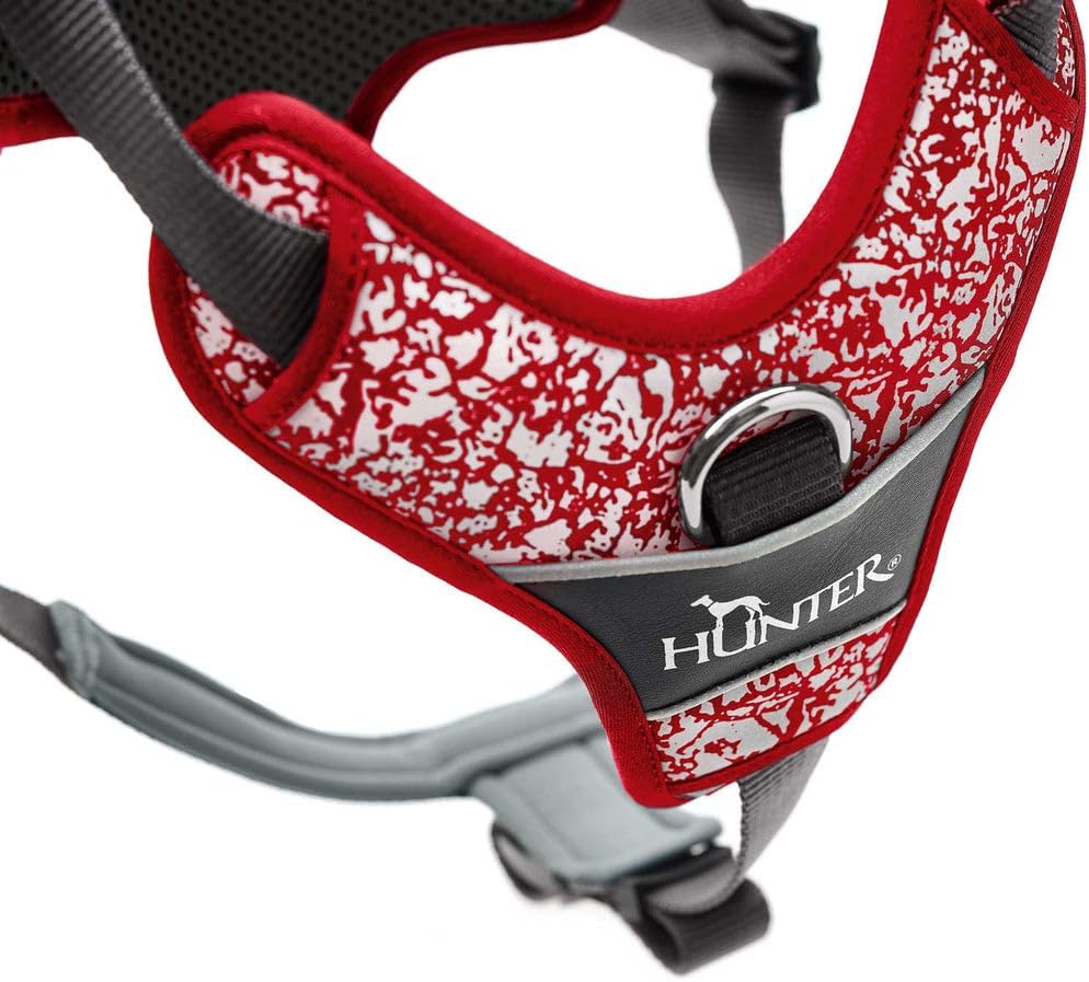 HUNTER Geschirr Divo Reflect 72-100/L rot/grau L, rot/grau L