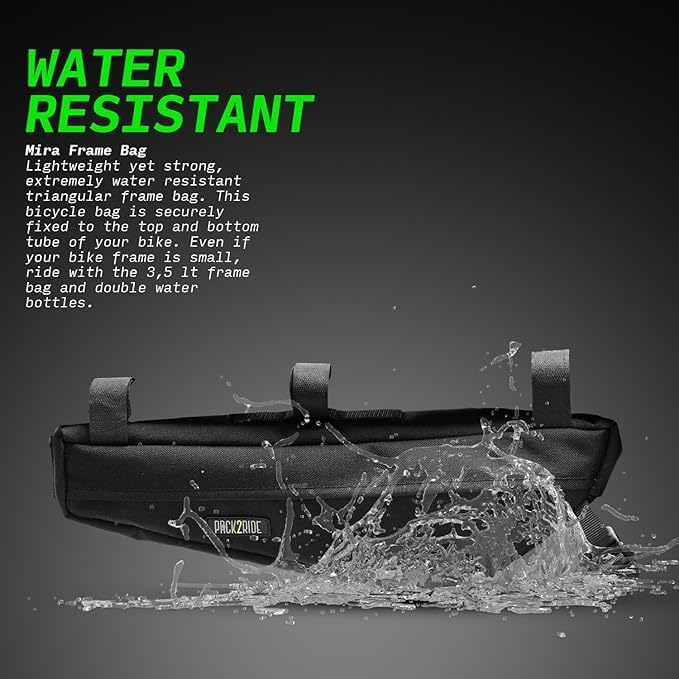 PACK2RIDE Mira FahrradrahmenTasche – wasserabweisendes, strapazierfähiges Cordura-Gewebe und Tasche