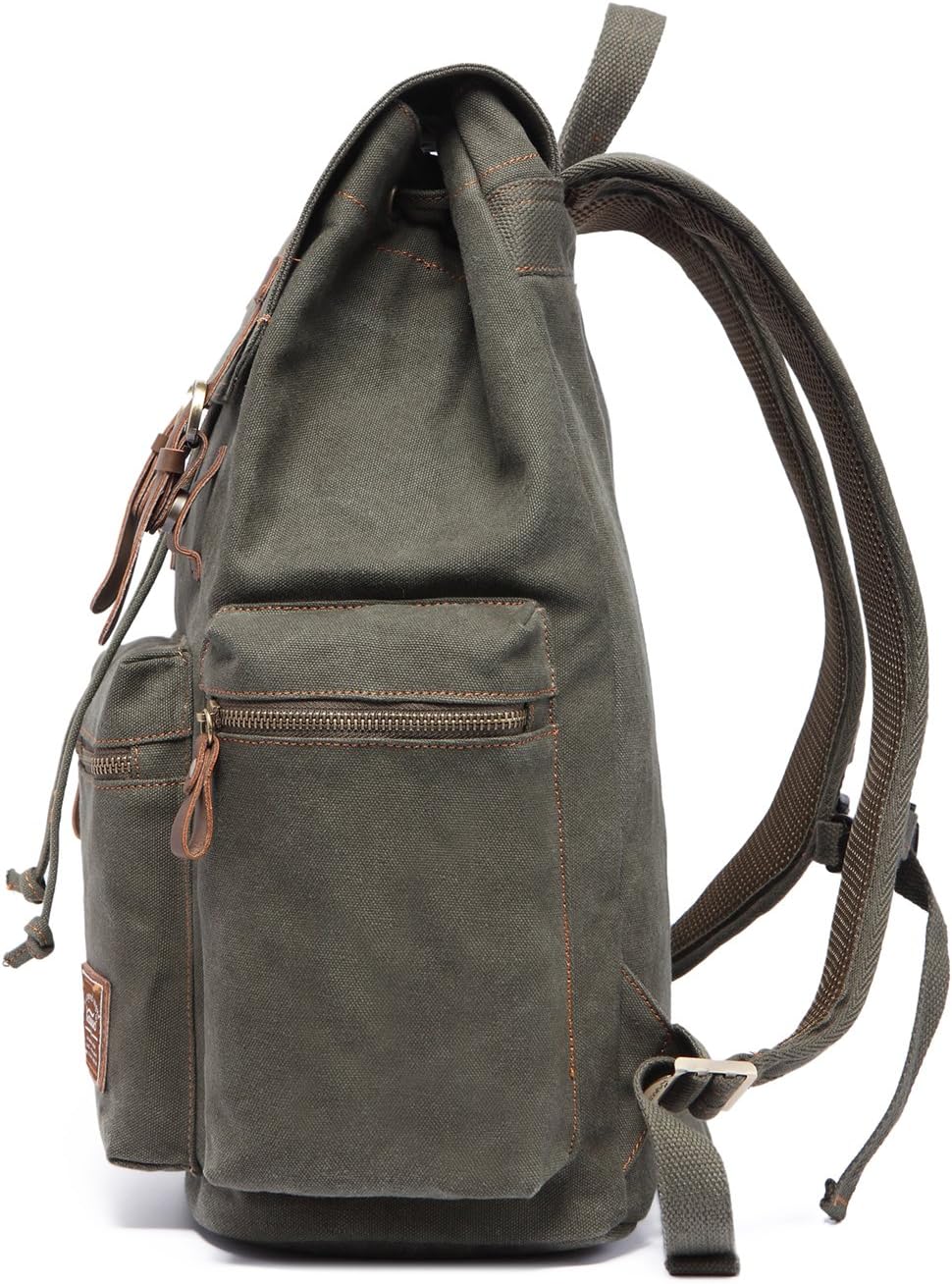 KAUKKO Laptop-Rucksack, funktionale Outdoor-Tasche für Reisen und Camping, Studentenrucksack 05-grün