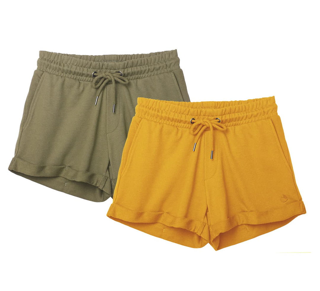 icyzone Damen Sportshorts Kurze Sporthose Atmungsaktive Laufshorts Bequeme Trainingsshorts für Fitne