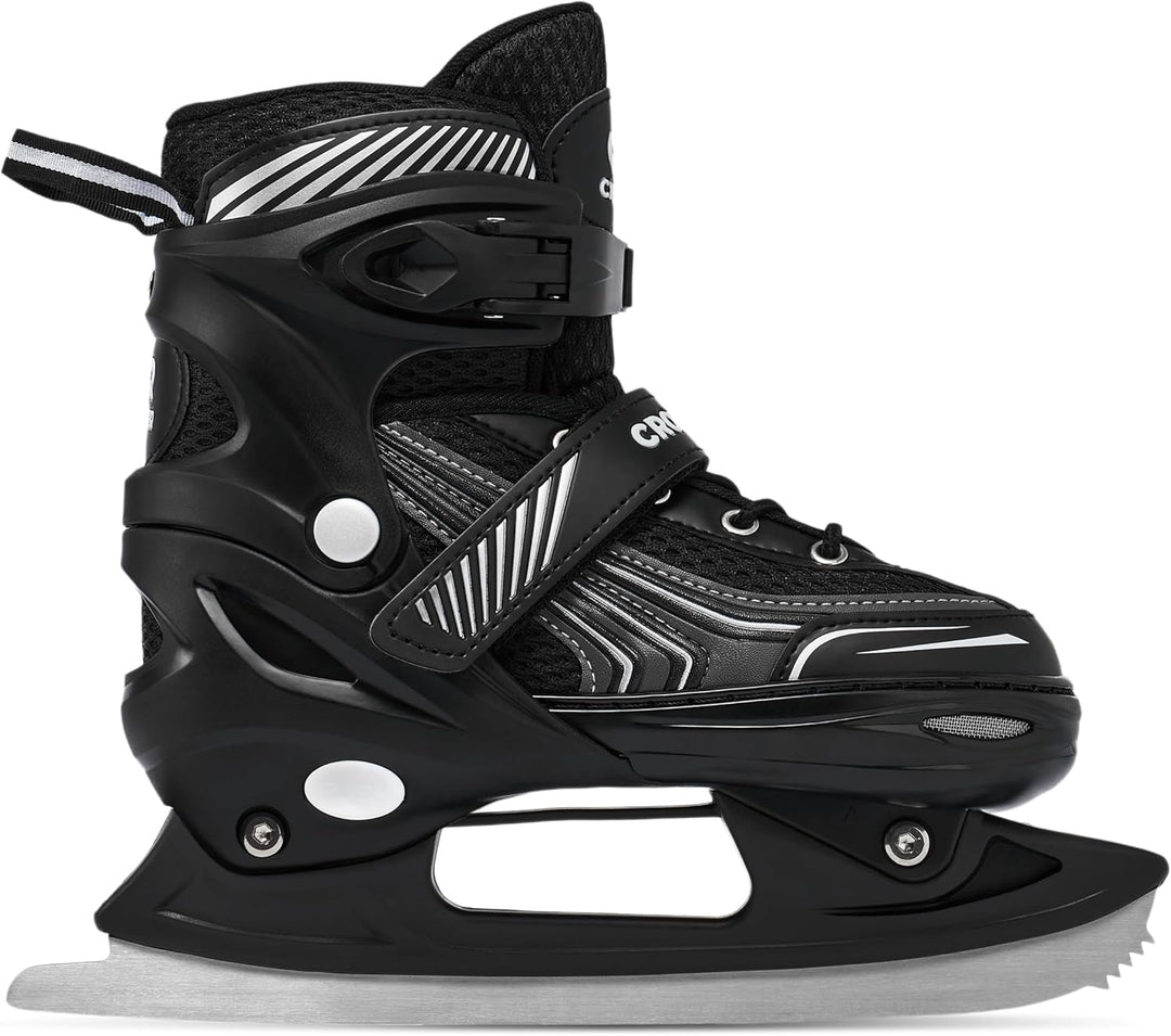 4in1 Croxer Inlineskates/Triskates/Rollschuhe/Schlittschuhe 39-42(24cm-26,5cm) Schwarz, 39-42(24cm-2