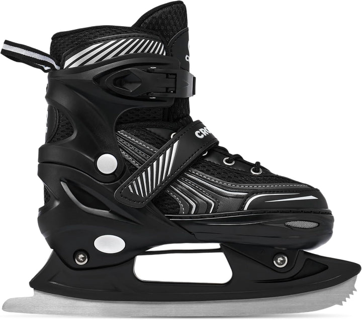 4in1 Croxer Inlineskates/Triskates/Rollschuhe/Schlittschuhe 39-42(24cm-26,5cm) Schwarz, 39-42(24cm-2