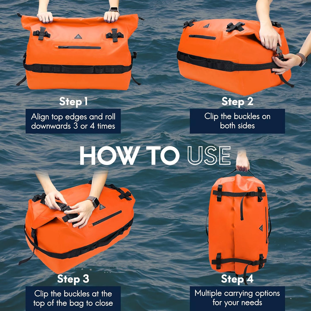 Haimont wasserdichter Rucksack, vielseitig wasserdicht Tasche, Dry Bag komfortabel, RollTop, Strand,