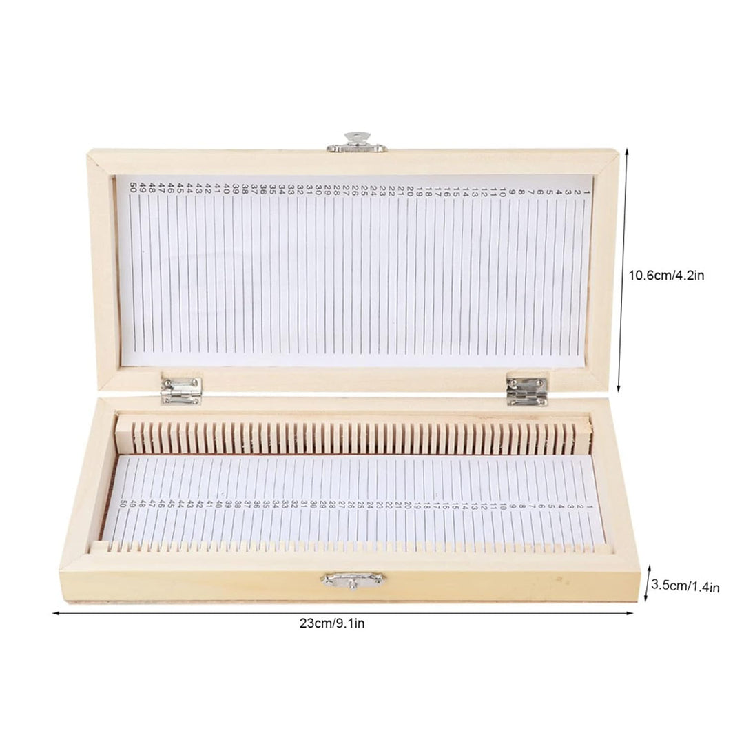 Biology Glass Prepared Microscope Slides Specimens Wooden Slide Storage Box Case for Biology Slice C