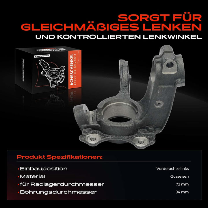 Achsschenkel Vorne Links für A1 8X Polo 6R 6C 9N 9A4 Fabia I 6Y2 6Y3 6Y5 Rapid NH1 NH3 Roomster 5J 1
