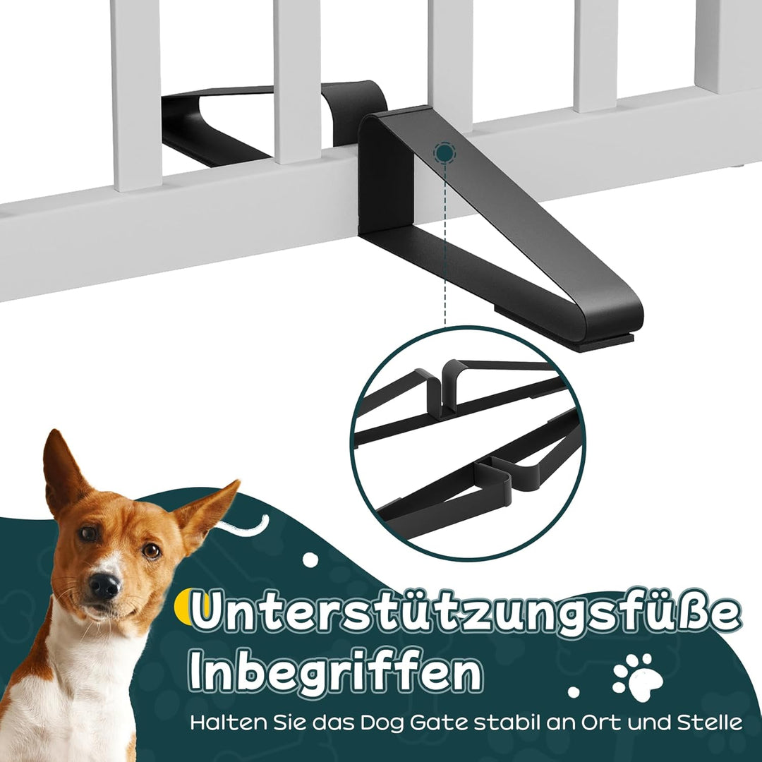 Semiocthome Freistehende Baby- & Haustiergitter aus Bambus, Hunde- und Katzengitter für Türen, Trepp
