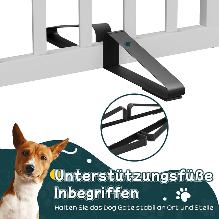 Semiocthome Freistehende Baby- & Haustiergitter aus Bambus, Hunde- und Katzengitter für Türen, Trepp