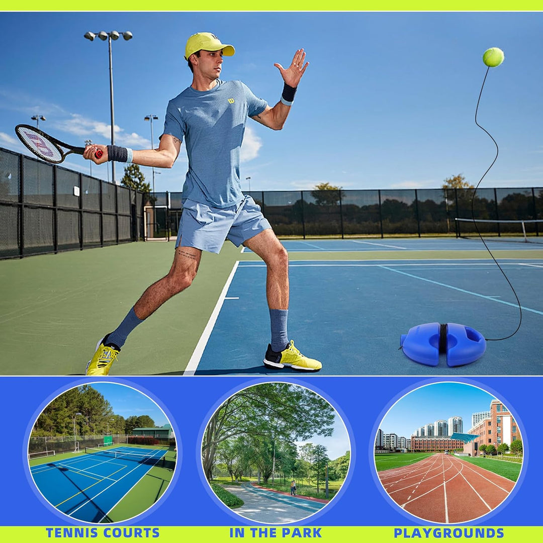 Tennis Trainer Tennistrainer mit 2 Twistball Ersatzball mit Schnur Tennistraining Tennistrainer Gumm