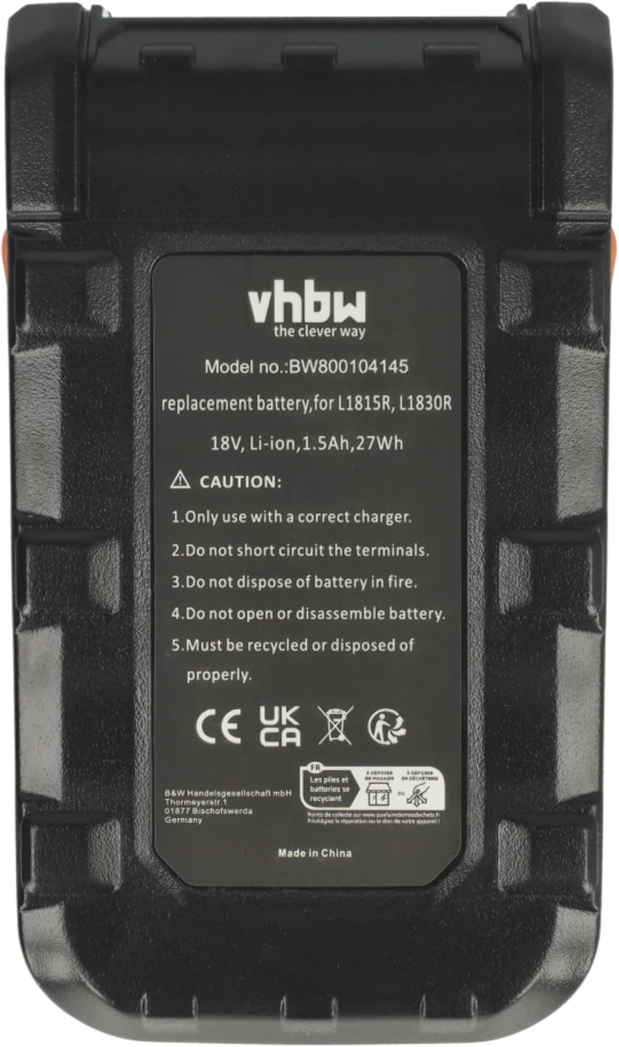 vhbw 2X Akku kompatibel mit AEG BEX18-125-0 | BBH18 Li-302C, BBH18-0, BEX18-125, BBH 18 Li-402C Werk