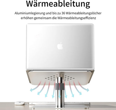 Rseuphiee Laptop ständer Höhe/Winkel einstellbar Aluminum, Computer Stand erhöhung 360°drehbarer, Ko